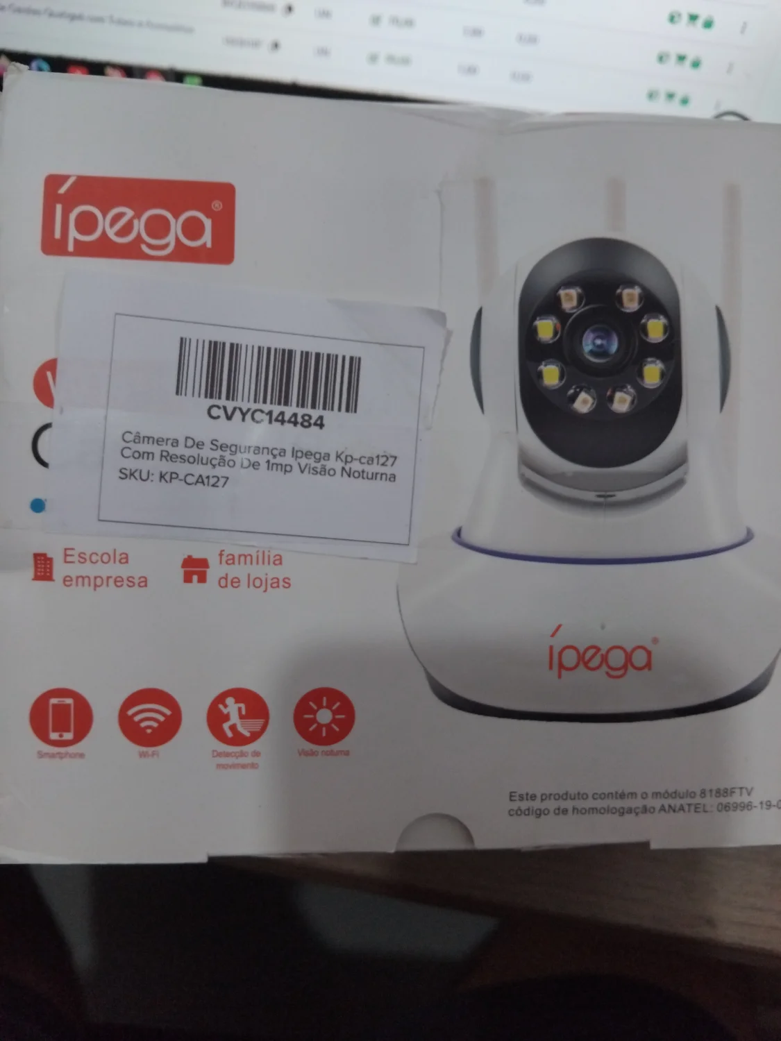 Câmera De Segurança Ipega Kp-ca127 1mp Visão Nocturna Cor Branco