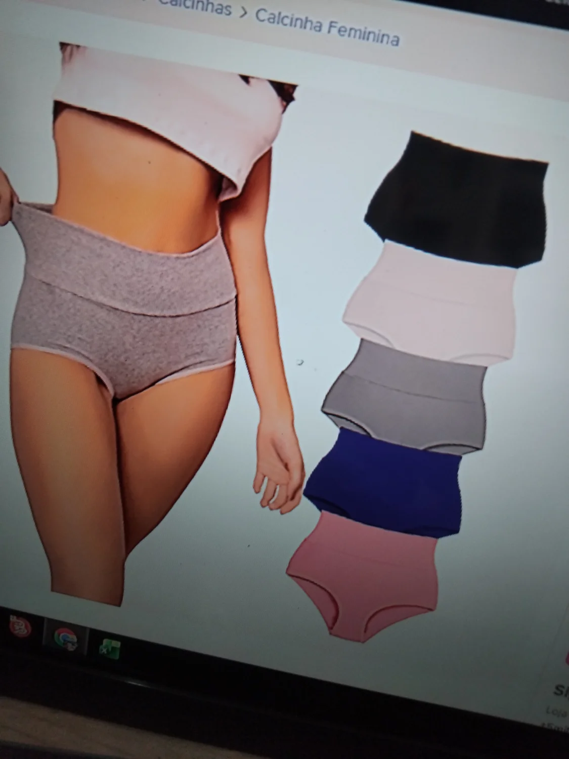 Kit 5 Calcinhas Hot Pants Em Cotton Lingerie Feminina