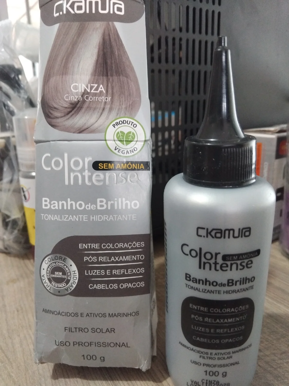 Tonalizante C.kamura Color Intense Cinza Sem Amônia Vegan 100ml